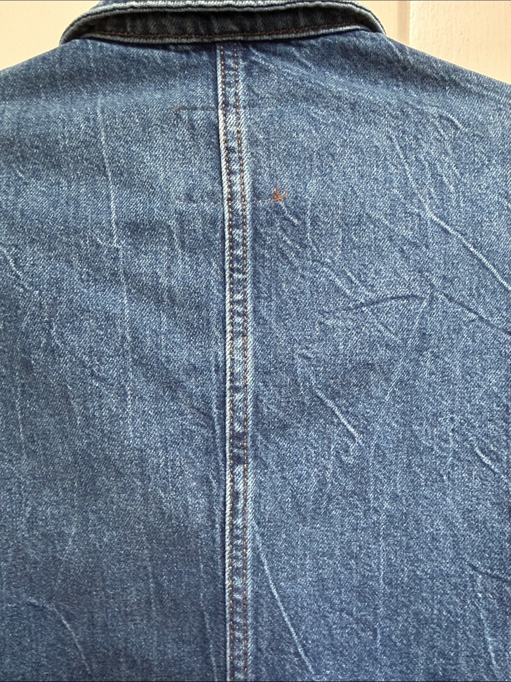 Anine Bing sz S 100% Cotton Denim Chore Barn ALDEN Jean Jacket silver hardware - Picture 7 of 12
